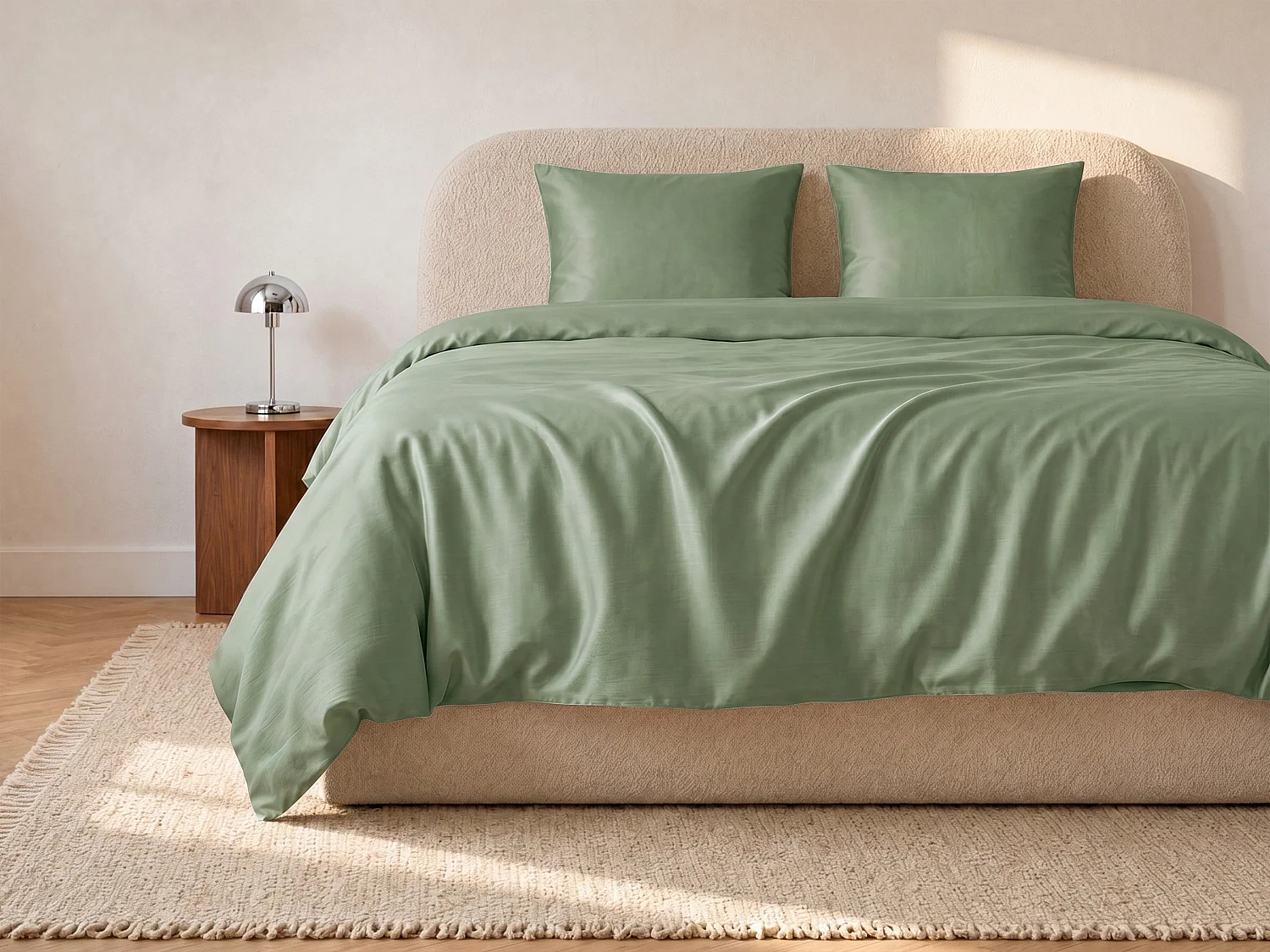 Bettwäsche-Set Baumwollsatin 220x240 cm 108 Fäden/cm² Grün